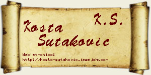 Kosta Šutaković vizit kartica